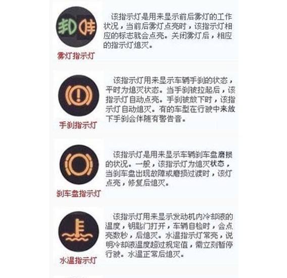 汽车指示灯大全仪表图解(货车仪表盘指示灯图解大全)