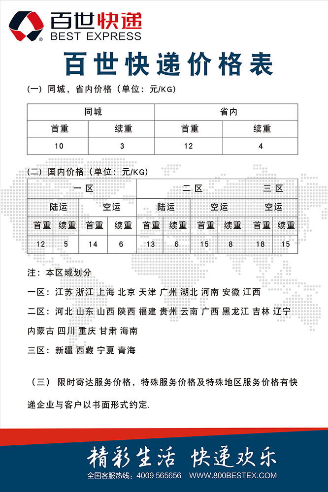各大快递收费尺度价格表(快递寄件收费尺度2022)